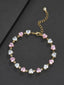 Pink Heart CZ Statement Bracelet
