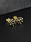 Black Plum Blossom Stud Earrings