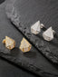 Iced Diamond Pyramid Stud Earrings