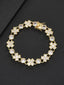 Large CZ Floral Cross Tennis Bracelet