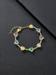 Multicolor Heart CZ Statement Bracelet