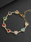 Multicolor Heart CZ Bracelet