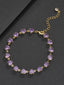 6mm Purple Heart CZ Statement Bracelet