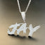 Custom Prong-Edge Letter Necklace