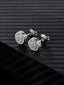 Round Iced CZ Earring Set