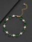 Green Oval Gemstone Bracelet