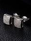 Curved Iced Stud Earrings