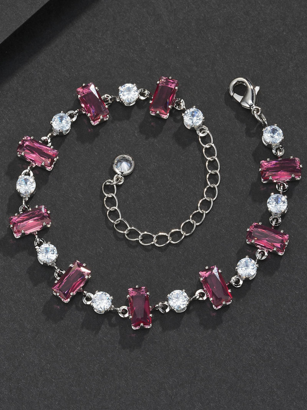 9mm Red Baguette Bracelet