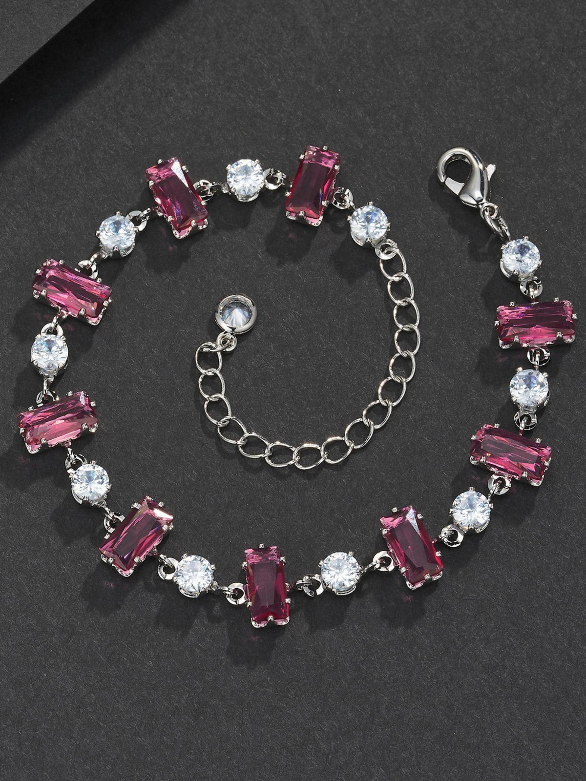 9mm Red Baguette Bracelet