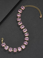 9mm Pink Baguette Bracelet
