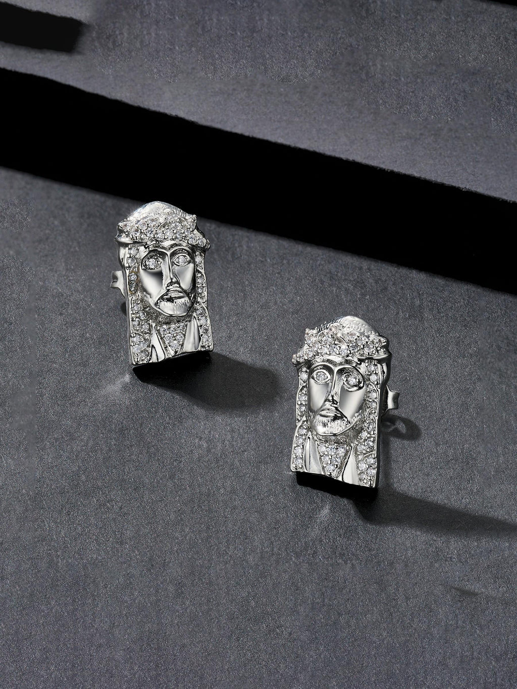 Relief Face Stud Earrings