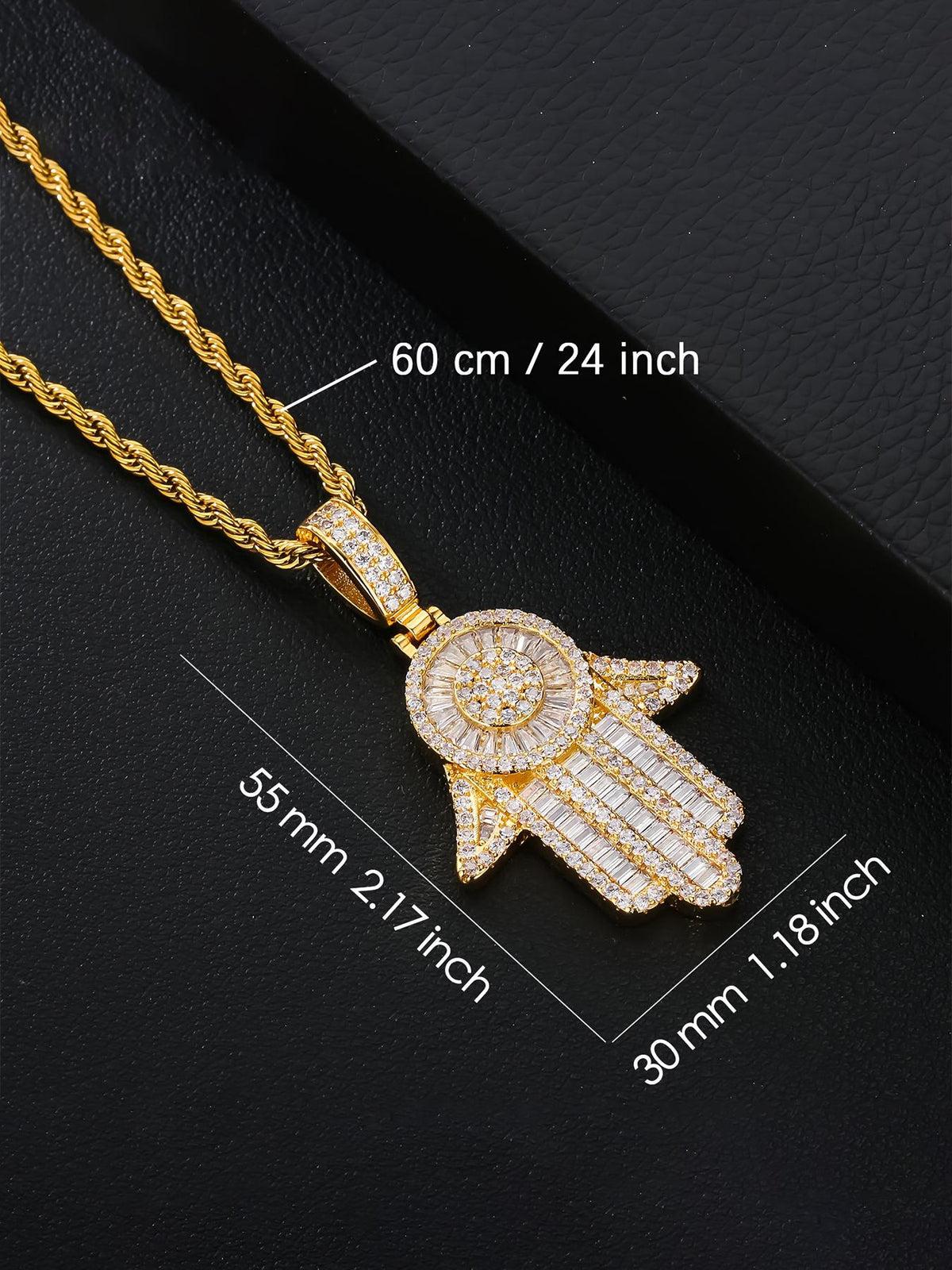 3D Hamsa Hand Pendant