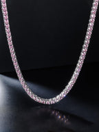 4mm Pink CZ Tennis Chain