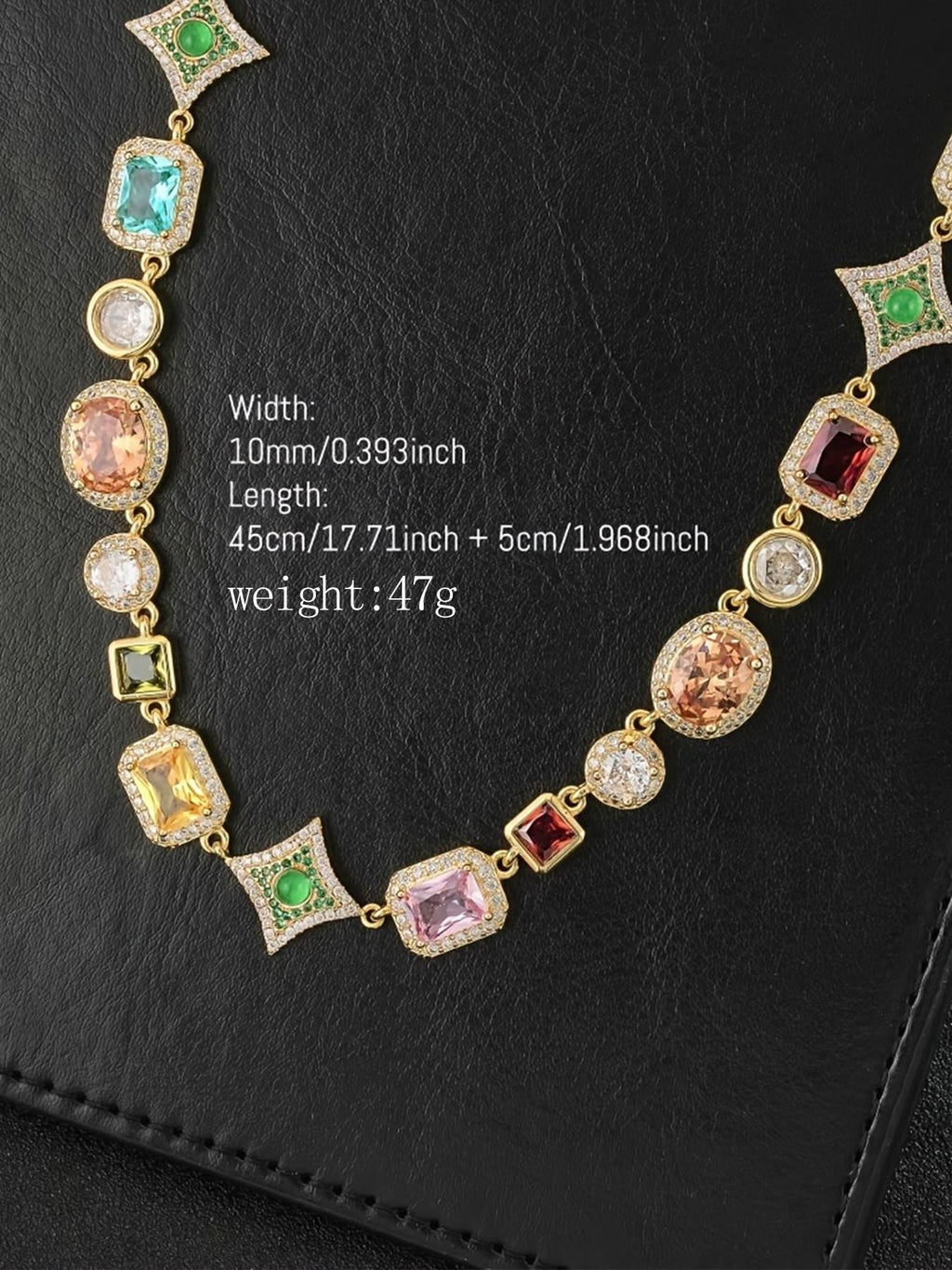 Vintage Color CZ Chain