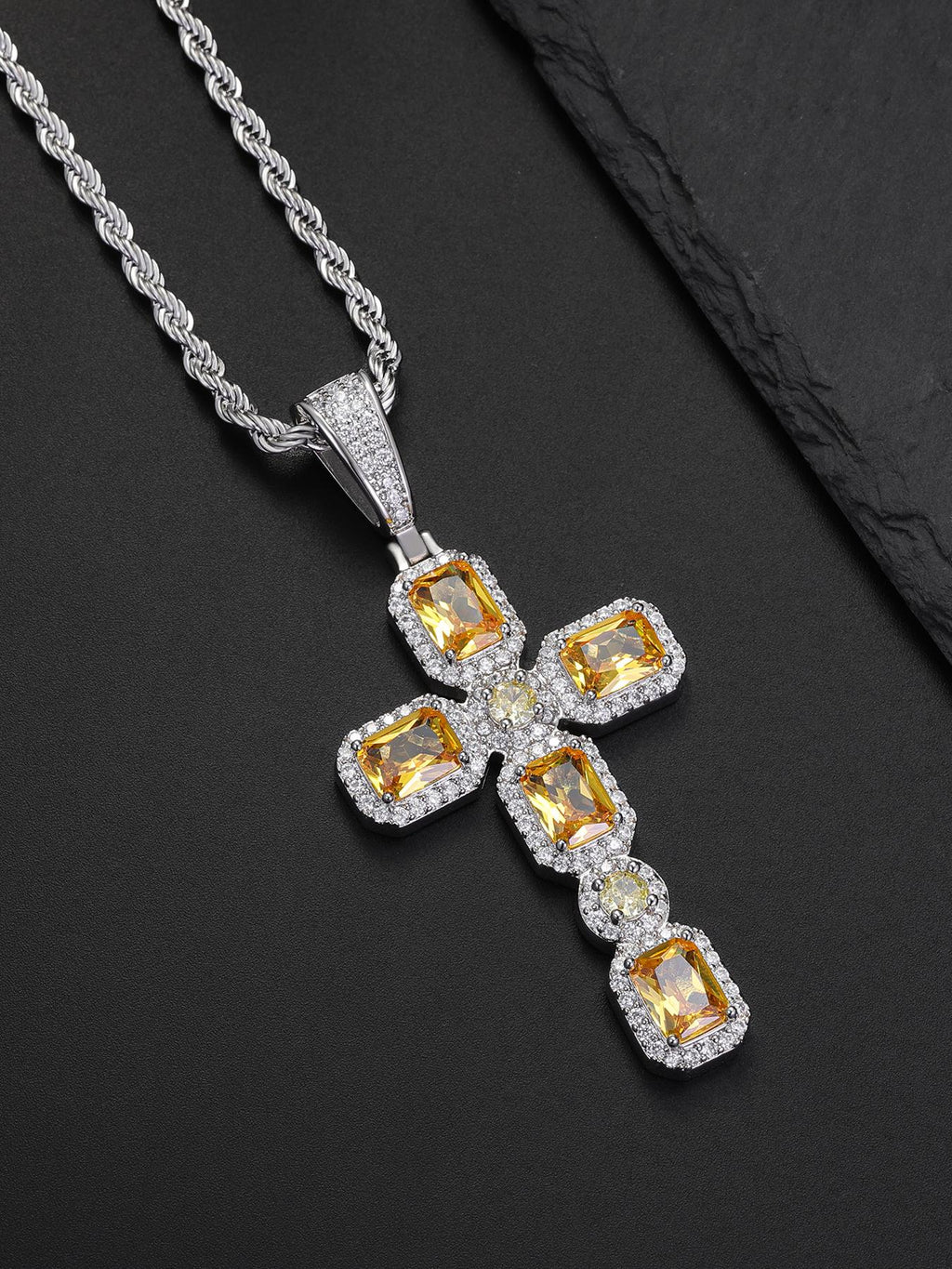 Sugar Cube Cross Pendant