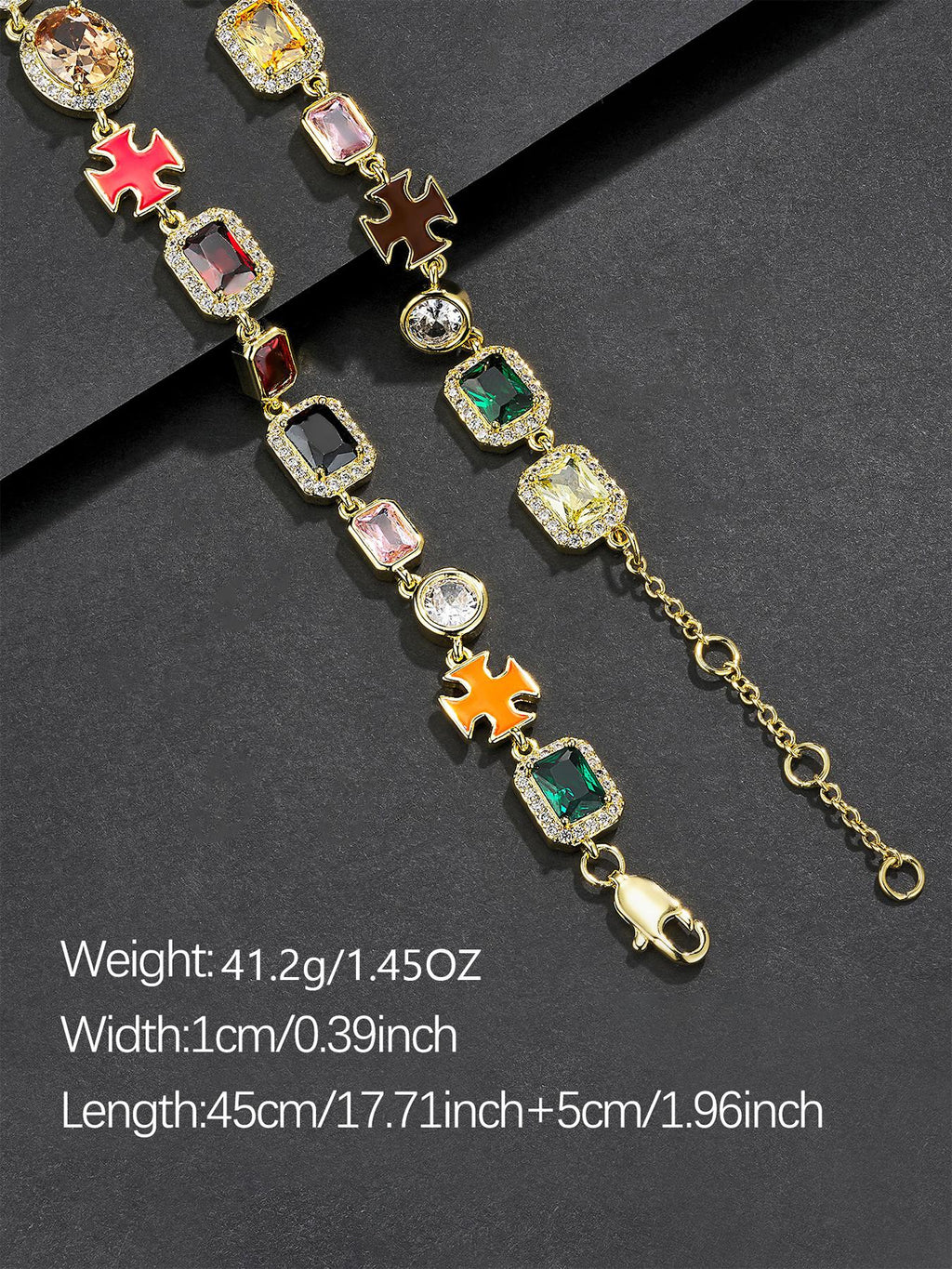 Color Gem Iced Chain