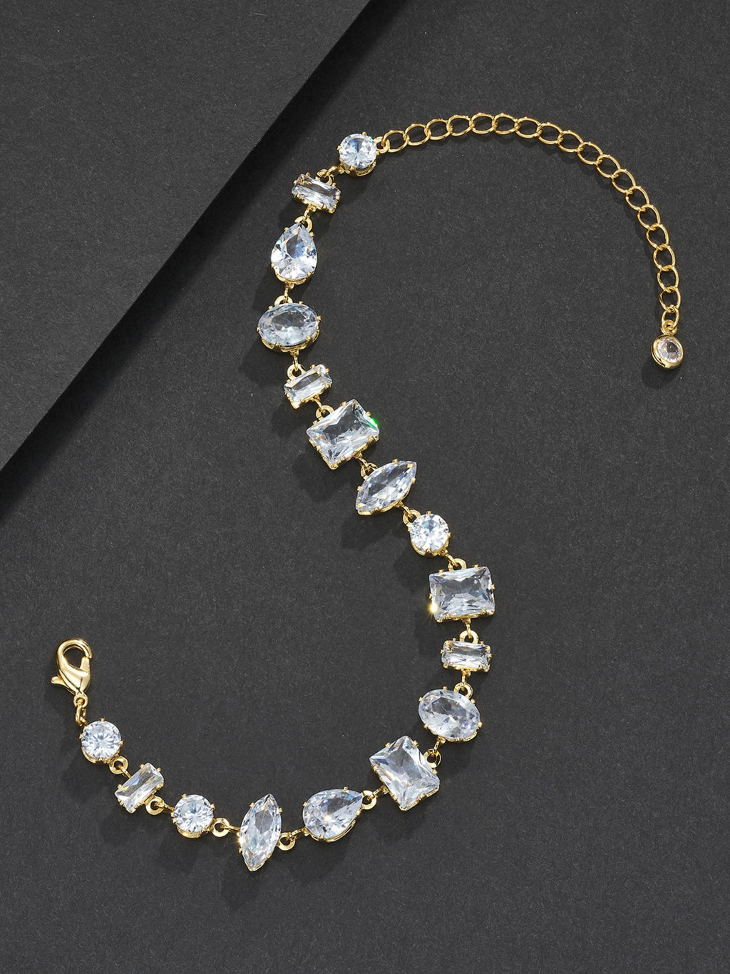 Freeform Iced CZ Bracelet
