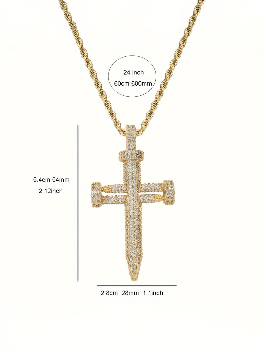 Nail Cross Pendant