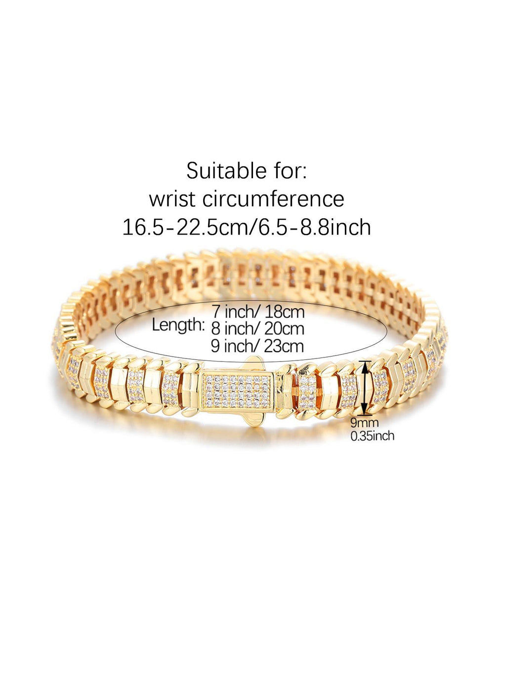 9MM Faceted Snake Bracelet