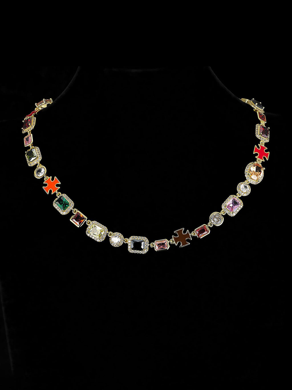 Color Gem Iced Chain