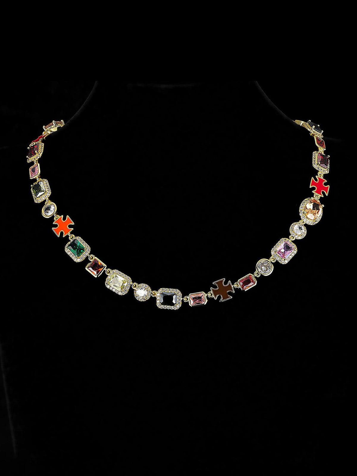 Color Gem Iced Chain