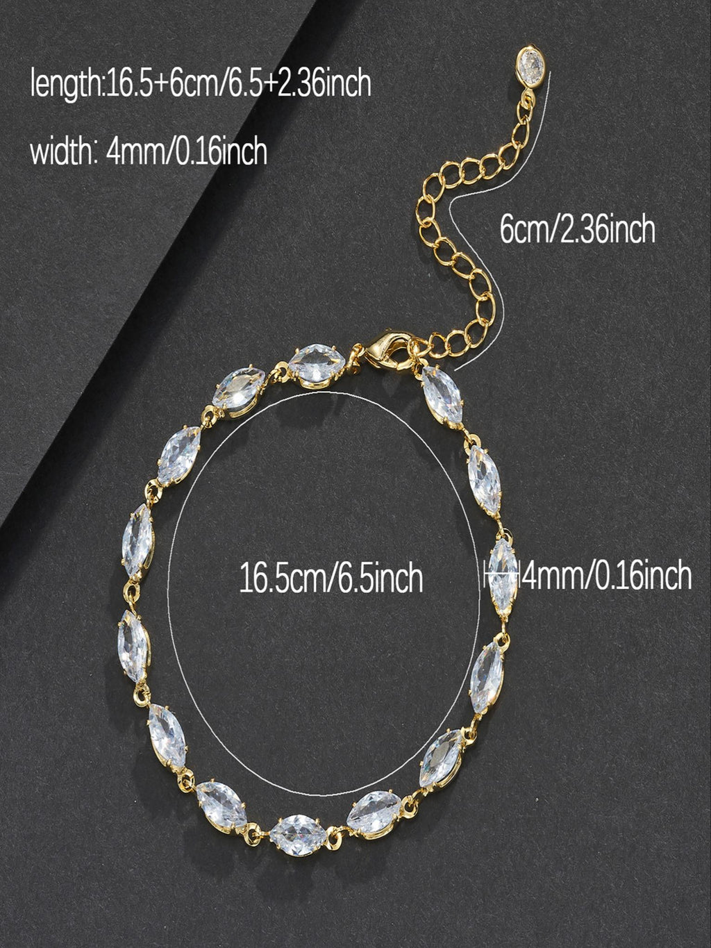 10mm Marquise CZ Bracelet