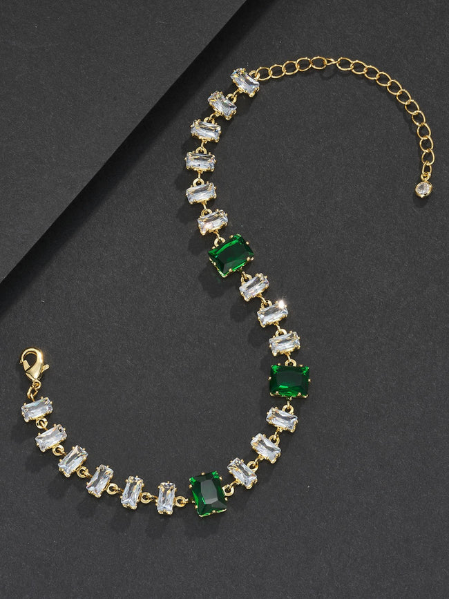 Green Baguette Bracelet Main Image