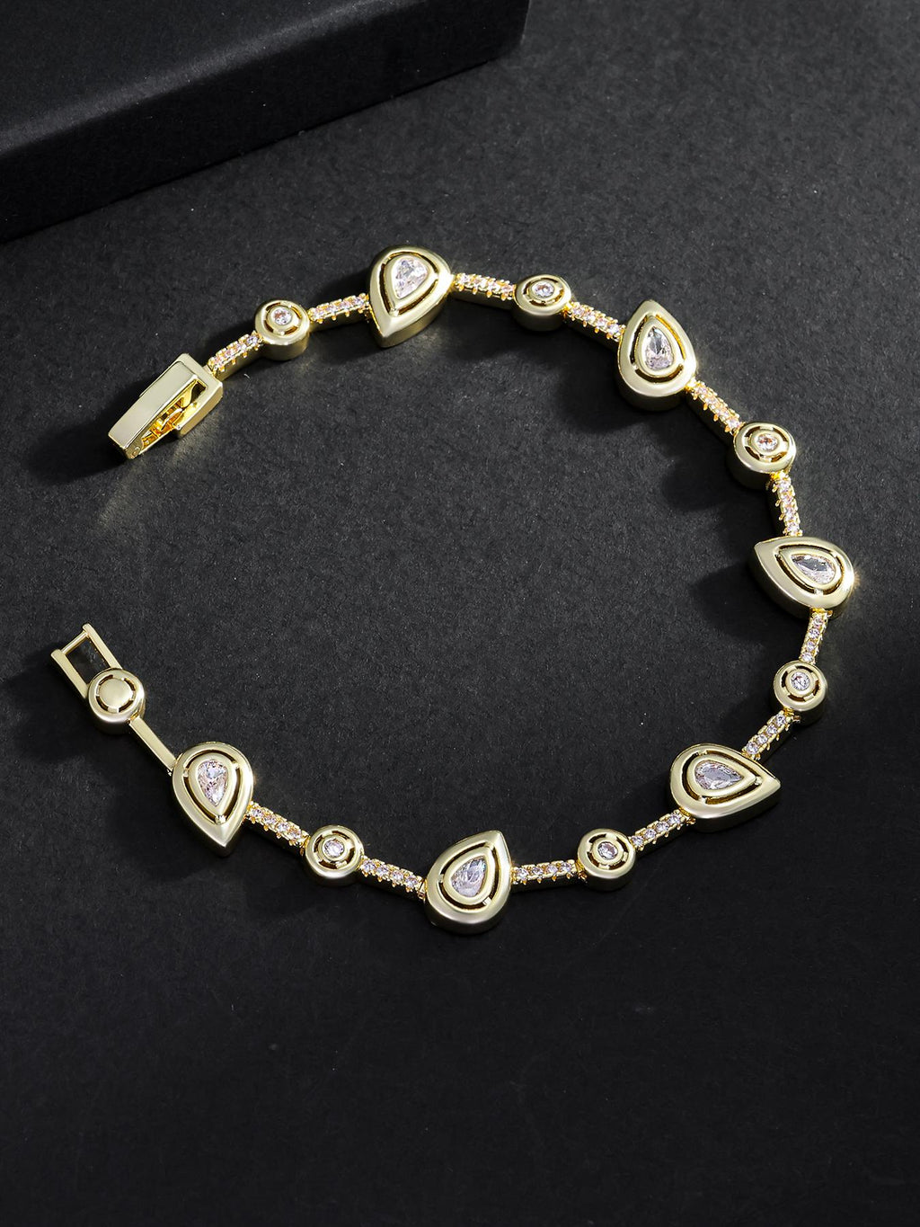 Teardrop Couple CZ Bracelet