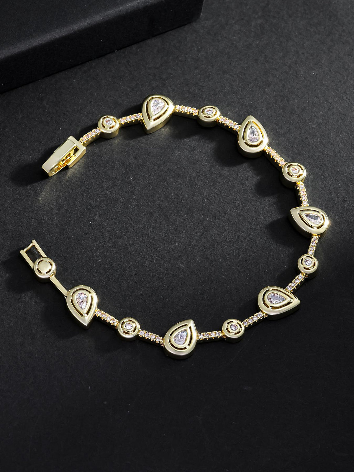 Teardrop Couple CZ Bracelet