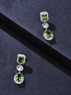 Emerald Green CZ Stud Earrings