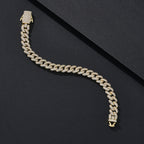8mm Thin-Prong Iced Miami Cuban Bracelet