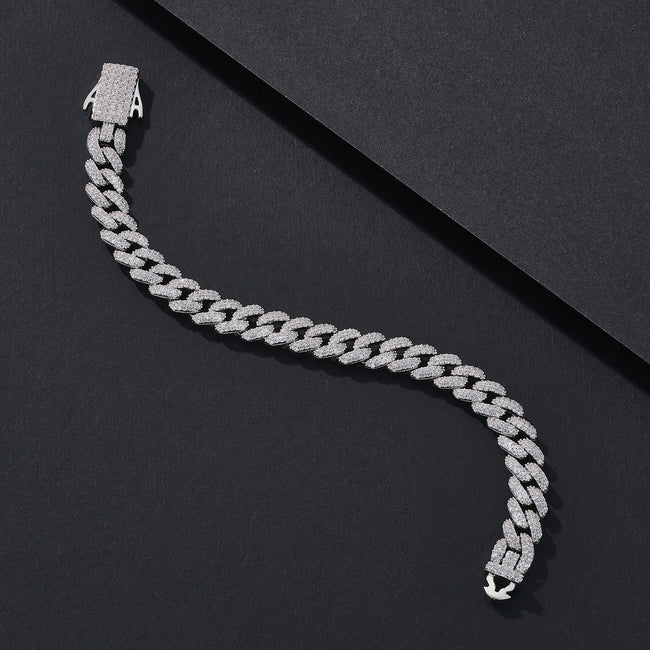 8mm Thin-Prong Iced Miami Cuban Bracelet Main Image