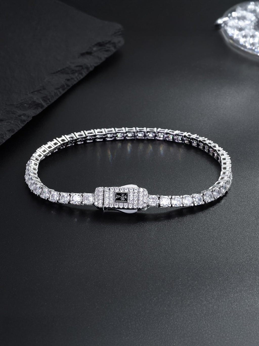Cross Tennis Bracelet