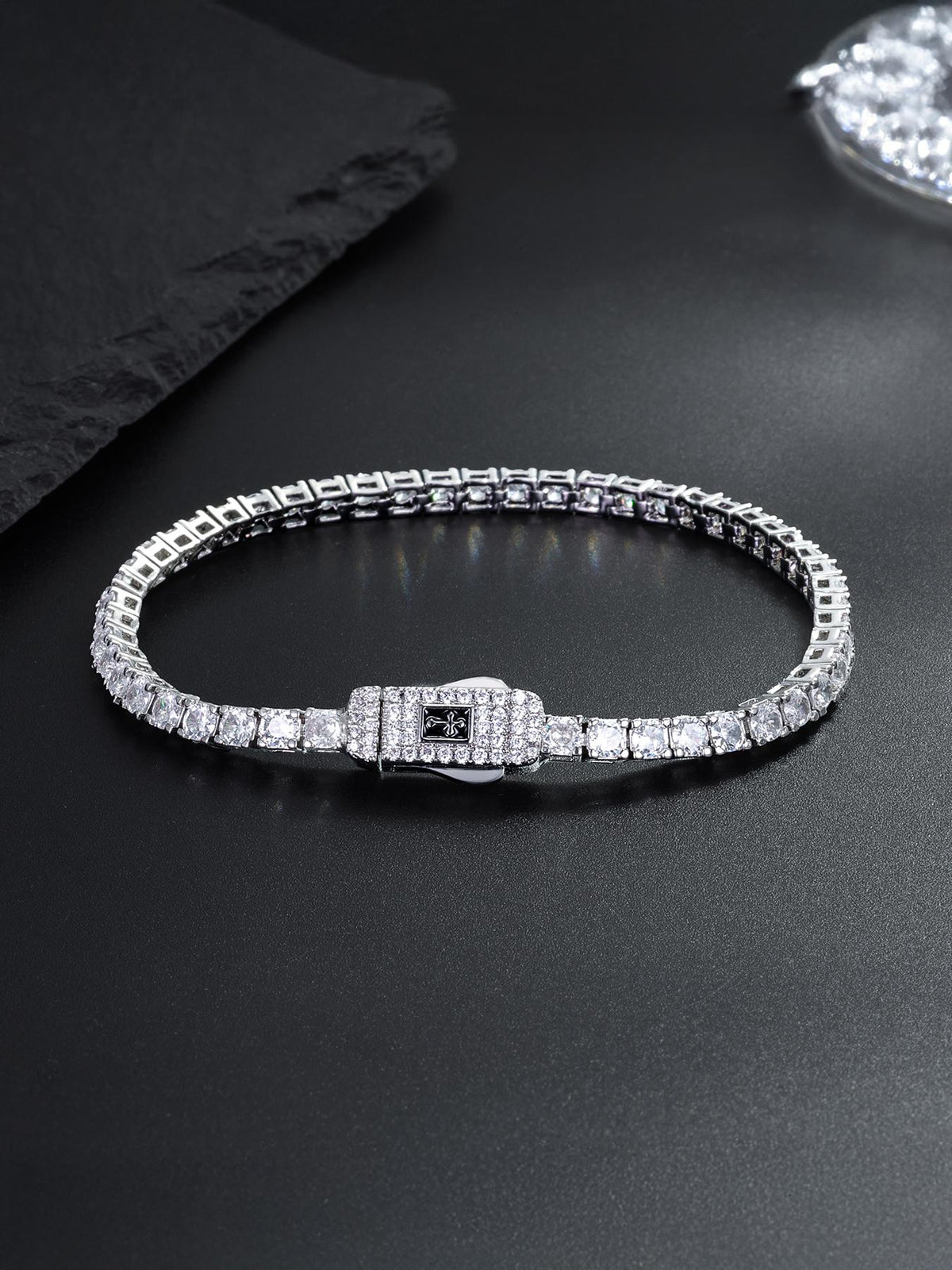 Cross Tennis Bracelet