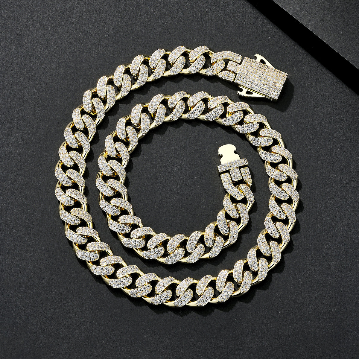 12mm High-Shine Iced Miami Cuban