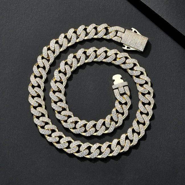 12mm High-Shine Iced Miami Cuban Main Image