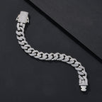12mm High-Shine Iced Miami Cuban Bracelet