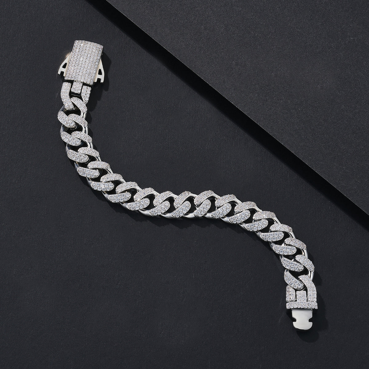 12mm High-Shine Iced Miami Cuban Bracelet