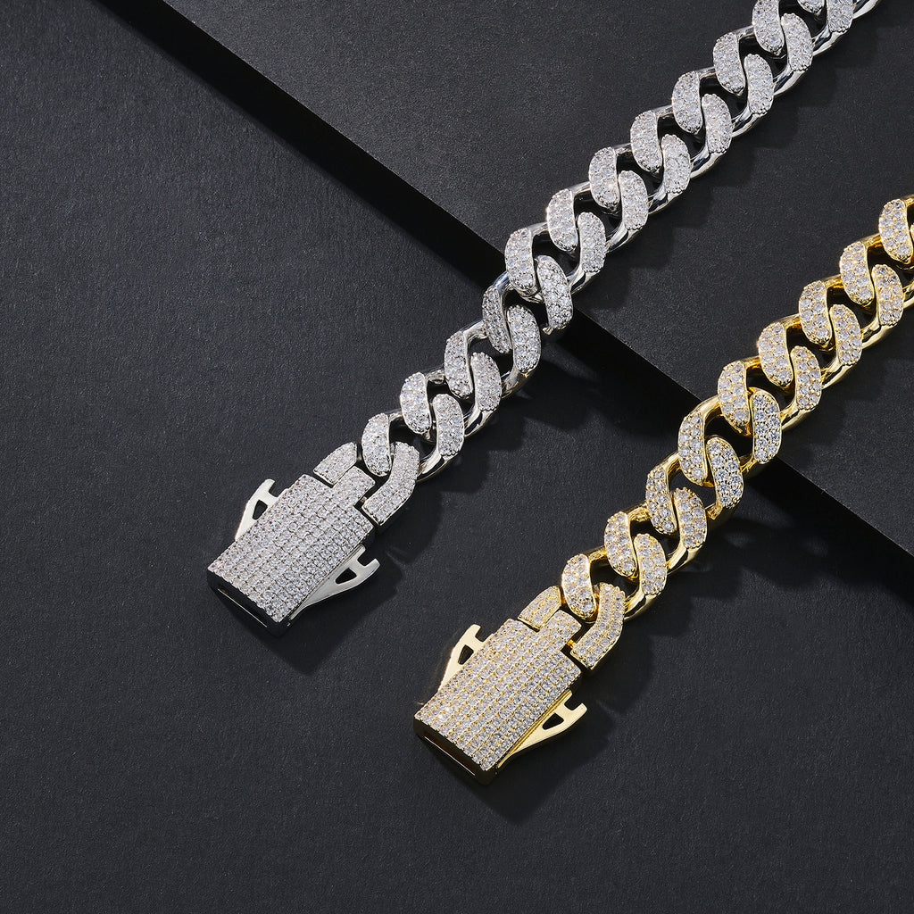 12mm High-Shine Iced Miami Cuban Bracelet