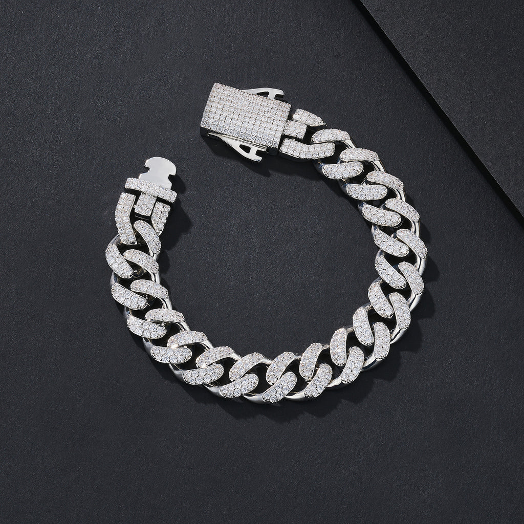 12mm High-Shine Iced Miami Cuban Bracelet