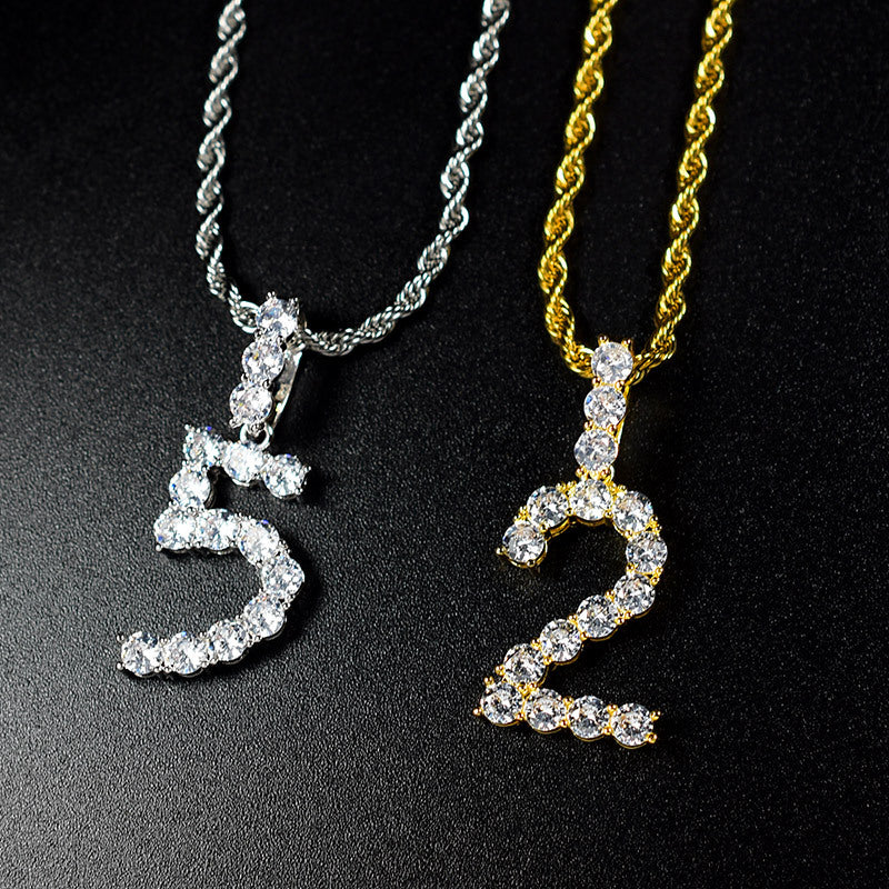 Custom Minimalist Number Pendant