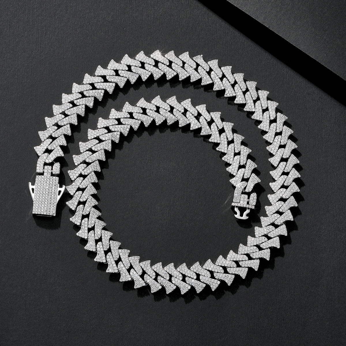 15mm Slim Bling Iced Miami Cuban