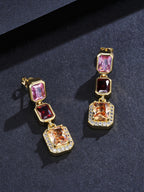 Colorful Iced Stud Earrings