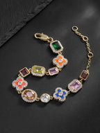 Flower Cross Tennis Bracelet