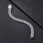 12mm Prong-Set Iced Miami Cuban Bracelet