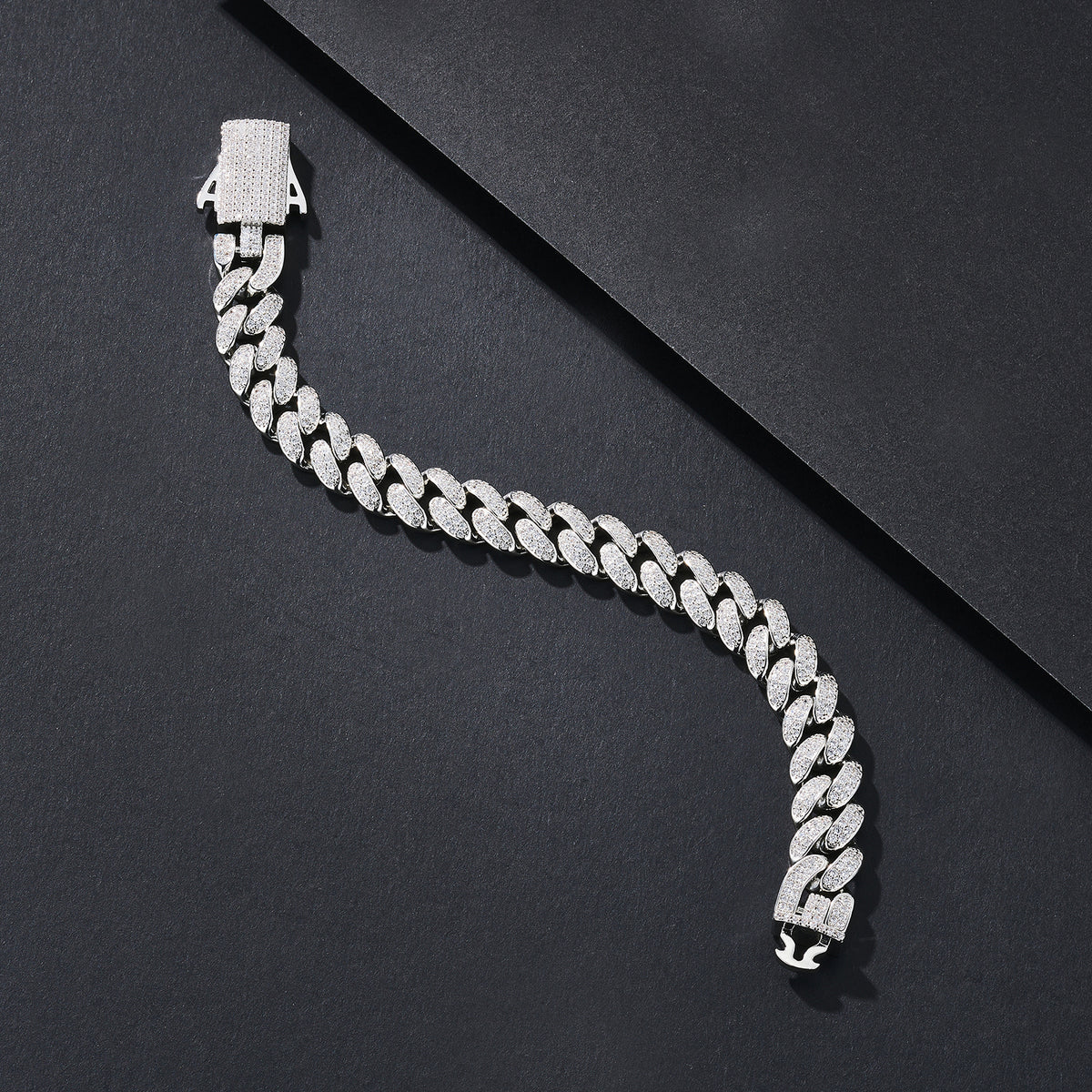 12mm Prong-Set Iced Miami Cuban Bracelet
