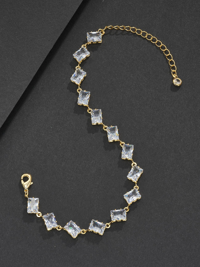 8mm Rhomboid CZ Bracelet Main Image