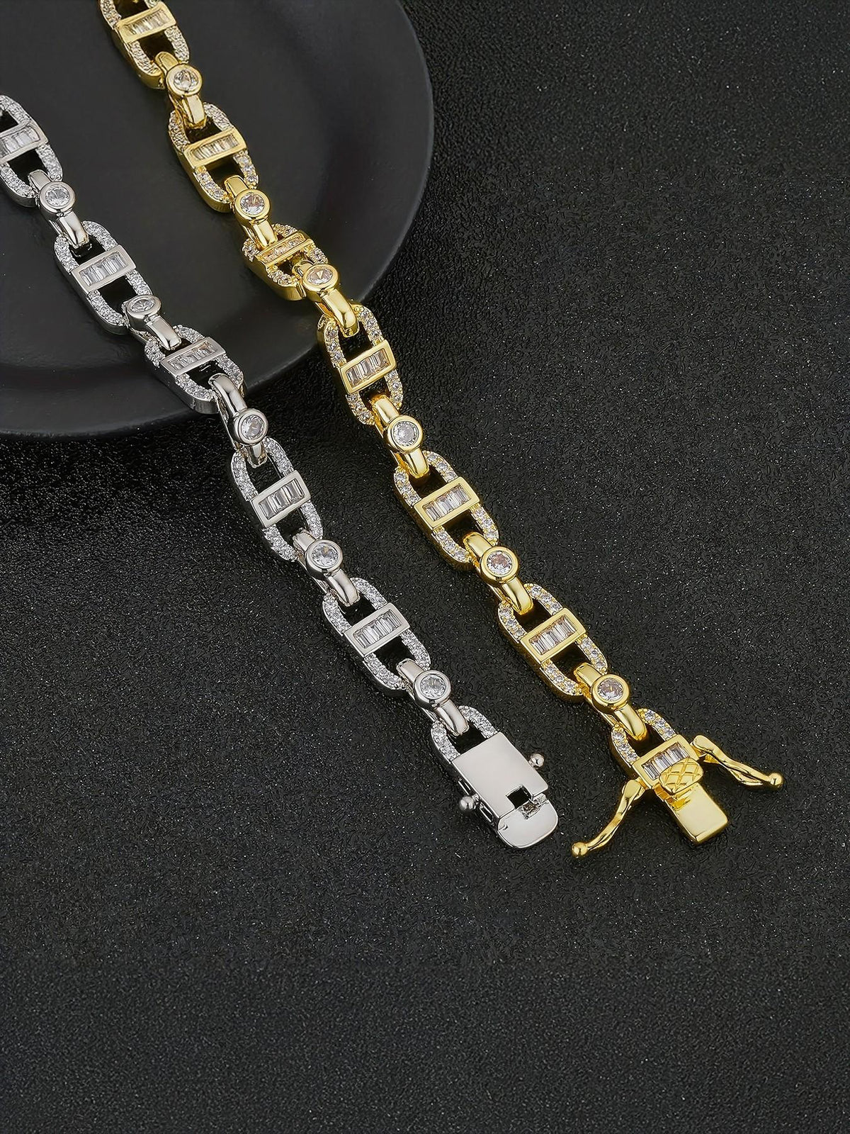 7mm Figure-8 Square CZ Bracelet
