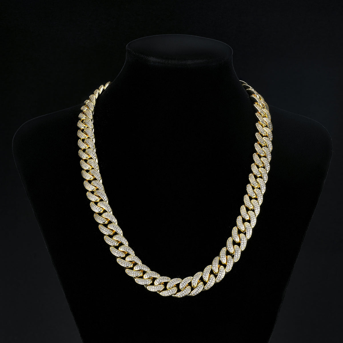 12mm Prong‑Set Iced Miami Cuban