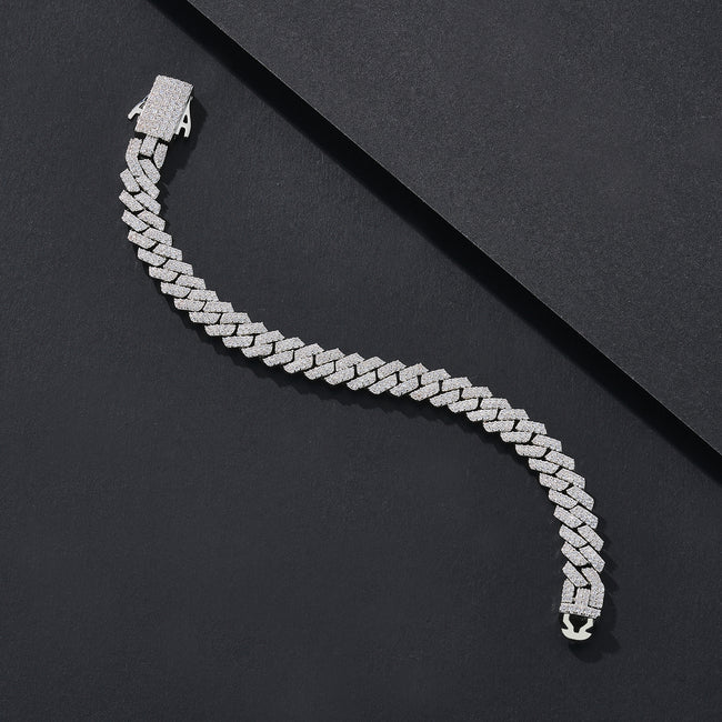 8mm Mini-Bling Iced Miami Cuban Bracelet Main Image